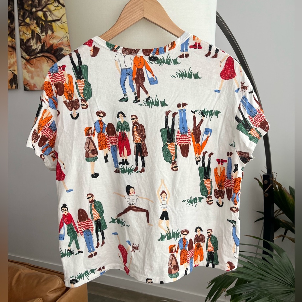 Zara Join Life Illustrated Short Sleeve Top - Picture 3 of 3